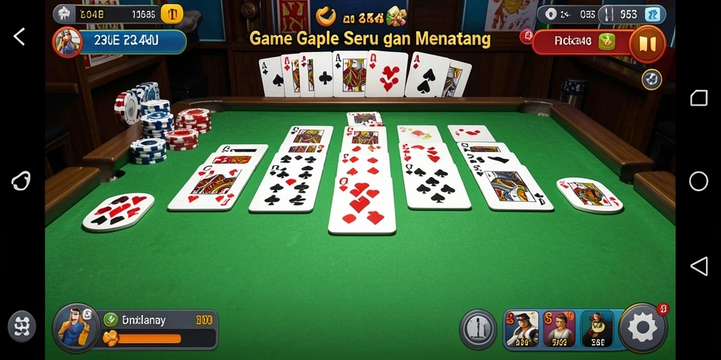 Tampilan menarik gameplay Gaple di 234E.