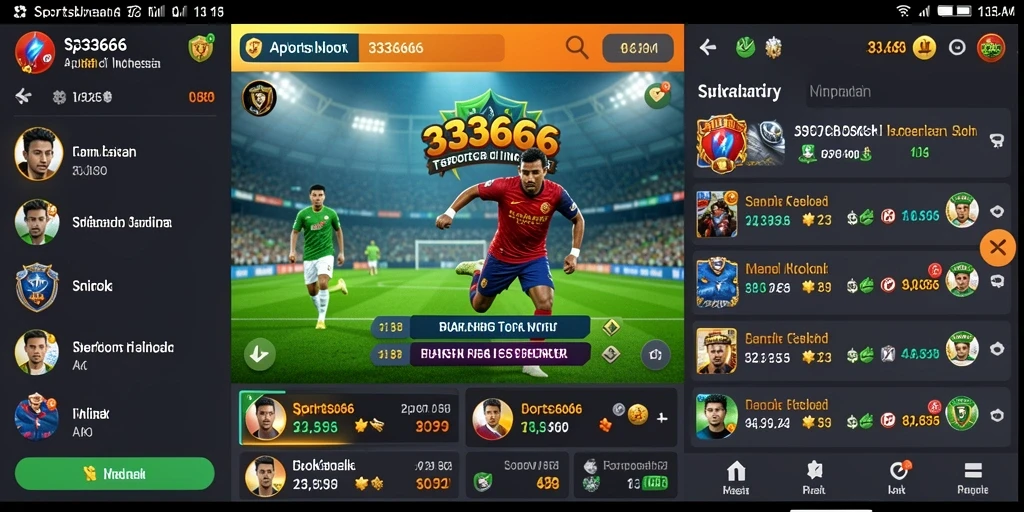 Tampilan menarik dari gameplay aplikasi Sportsbook 333666.