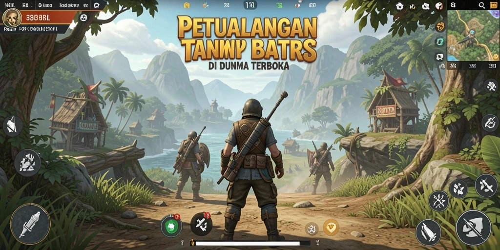 Screenshot menunjukkan aksi gameplay seru dalam dunia terbuka.