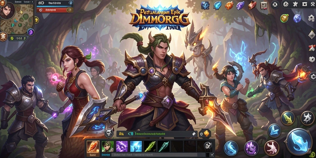 Screenshot 8ID menunjukkan aksi pertempuran epik dalam game MMORPG.