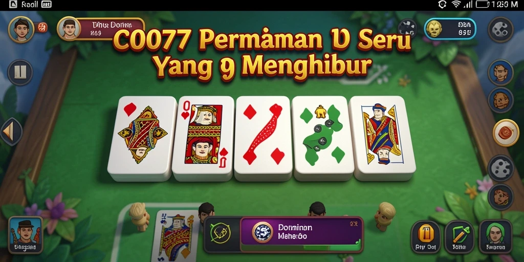 Tampilan gameplay menarik dari C0077 saat bermain domino.