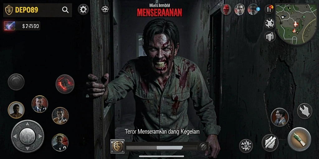 Gameplay menegangkan DEPO89 dengan suasana horor yang mencekam.