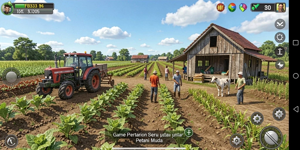 Tampilan gameplay FB333 yang menarik dan seru saat bertani.