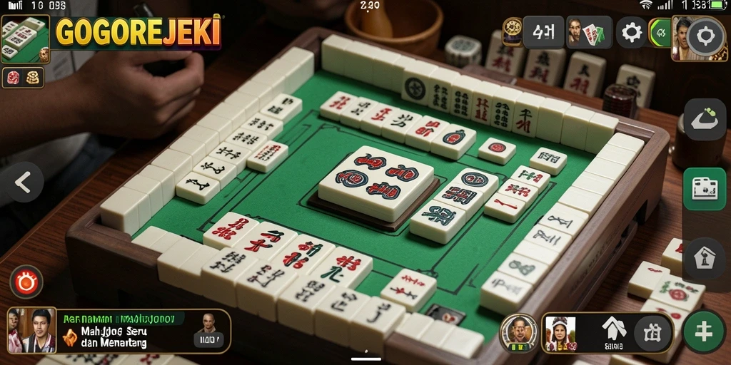 Tampilan gameplay Mahjong GOGOREJEKI yang mengasyikkan dan penuh tantangan.