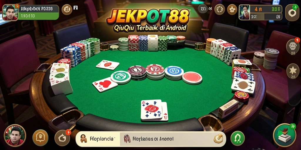 Tampilan menarik dari gameplay QiuQiu JEKPOT88.