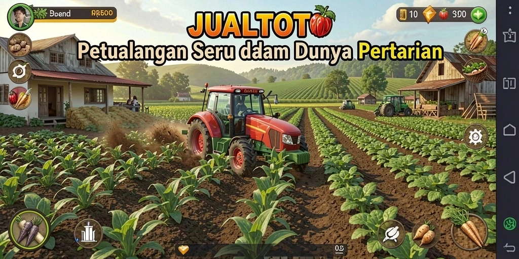 Tampilan menarik dalam gameplay pertanian JUALTOTO.