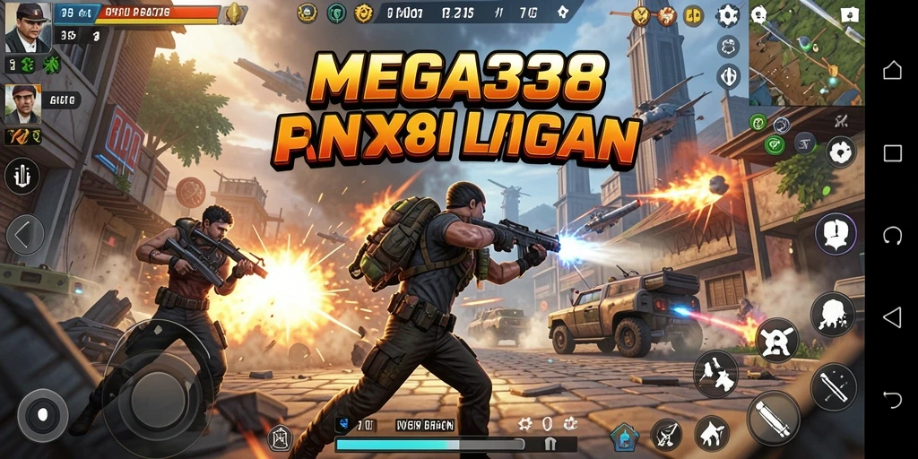 Tampilan aksi seru dalam MEGA338 dengan gameplay menegangkan.