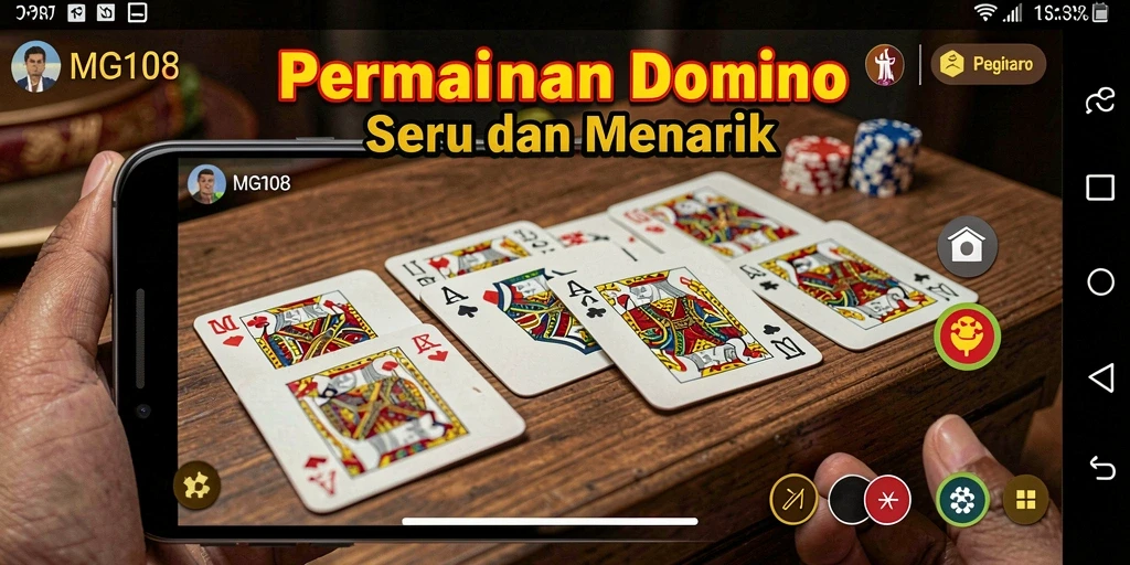 Tangkapan layar utama dari gameplay Domino yang seru di MG108.