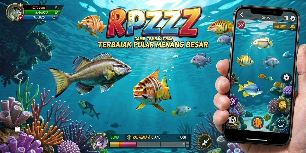 Tampilan gameplay seru saat menembak ikan di RPZZZ.