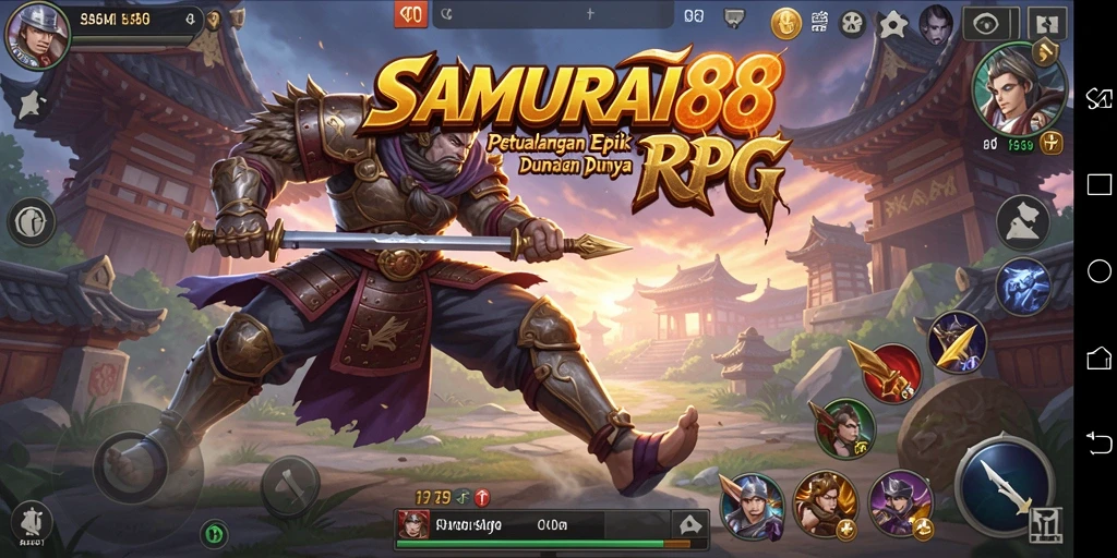Tangkapan layar dari aksi gameplay RPG yang memukau di SAMURAI88.