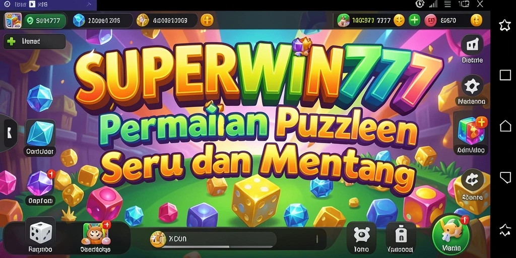Screenshot gameplay SUPERWIN777 menampilkan serunya tantangan Puzzle.